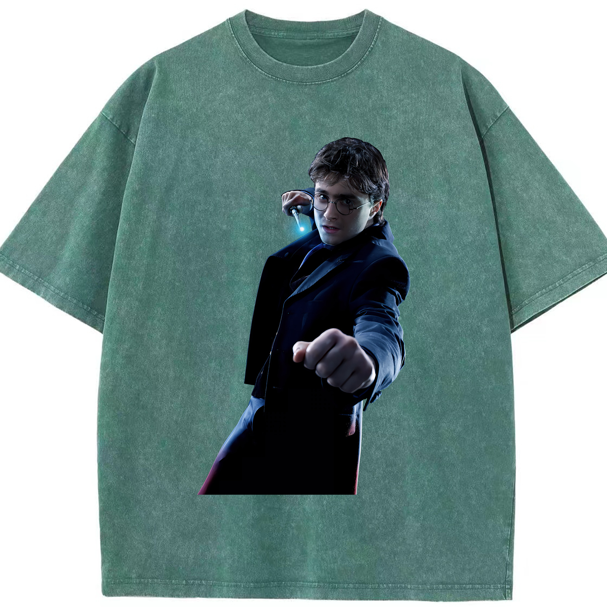 （画像用） Harry Potter ハリー・ポッターシリーズ 綿100% ヴィンテージ風 半袖Tシャツ（フロントプリント）